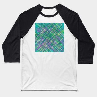 Abstract Diagonal Line Pattern Baseball T-Shirt